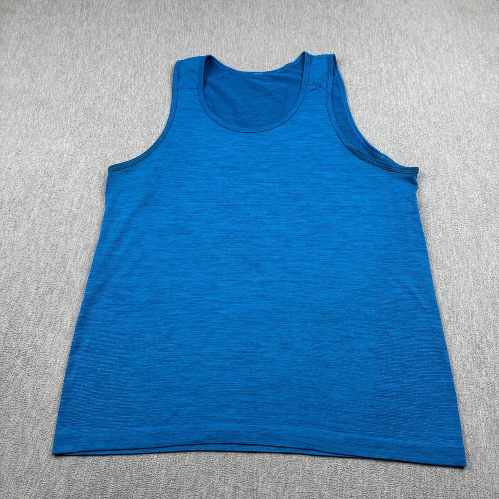Lululemon Shirt Mens Large Blue Barrys Performance Tank Top Athletic Training